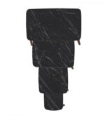 vovvahome Luci 4lü Zigon Sehpa - Siyah Mermer Desenli - Görsel 6