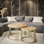 vovvahome İsabella Orta Sehpa - Meşe | Altın