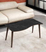 vovvahome Salsa Orta Sehpa - Siyah Mermer Desenli