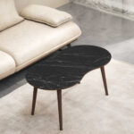 vovvahome Moon Orta Sehpa - Siyah Mermer Desenli