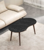 vovvahome Moon Orta Sehpa - Siyah Mermer Desenli