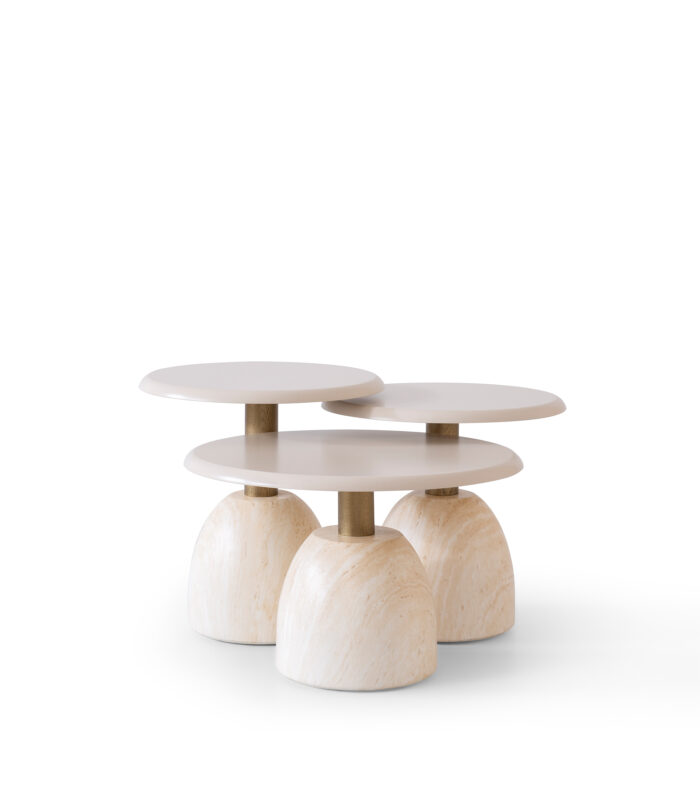 vovvahome Marrion 3lü Orta Sehpa Takımı - Bej - Görsel 2