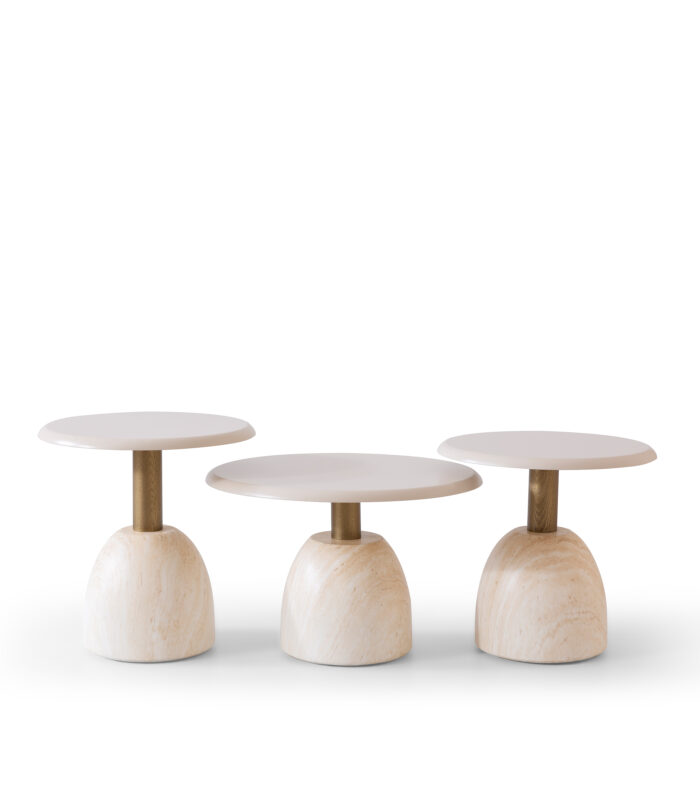 vovvahome Marrion 3lü Orta Sehpa Takımı - Bej - Görsel 3