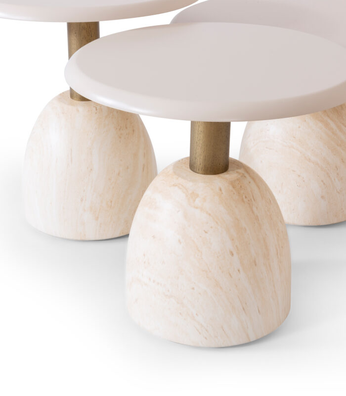 vovvahome Marrion 3lü Orta Sehpa Takımı - Bej - Görsel 5