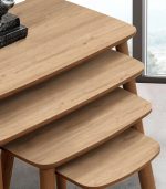 vovvahome Luci 4lü Zigon ve Orta Sehpa Takımı - Meşe - Görsel 4